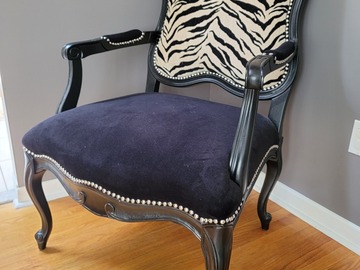 Individual Sellers: Deboer's Zebra/Onyx Bergere Chairs