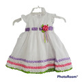 Selling with online payment: Sz 2T Rare Editions Ruffled Hem Easter Party Dress