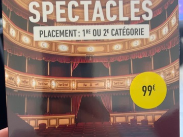 Vente: Coffret Culture in the City "4 places de Spectacle Premium" (99€)
