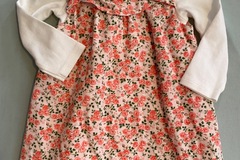 Selling with online payment: Janie And Jack 12 18 M Cord Dress Set Floral Ditsy Peach Corduroy