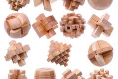 Bulk Lot (Liquidation & Wholesale): $1980 MSRP - Lot of 400 New Sealed Wood IQ Puzzles mix styles