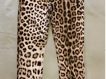 Selling with online payment: $224 Roberto Cavalli 130 7 Trousers Pants Jeans Leopard Print
