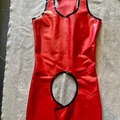 Selling: Invincible Rubber Y-Back Chaps Suit Red Size Med
