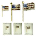Bulk Lot (Liquidation & Wholesale): 36 Flag Swarovski Rhinestone Pins--$2.50 each! American MADE!