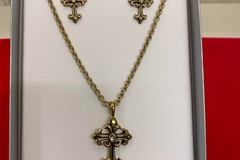 Bulk Lot (Liquidation & Wholesale): 50 sets--Cross neck & earrings in gift box $18.00 retail--$1.49