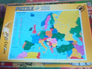 Vente avec paiement en ligne: Puzzle Europe politique 100 pièces
