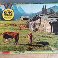Vente avec paiement en ligne: Puzzle King 520 (deux taureaux en pâture) 520 pièces