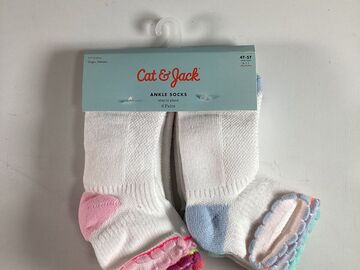 Buy Now: Toddler Cat And Jack White Ankle Socks 4T-5T 6 pck 50 QTY NEW! 