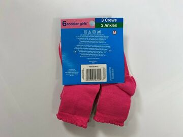 Buy Now: Fruit of the Loom Toddler Girls Multicolor Crew/Ankle Socks (