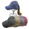 Bulk Lot (Liquidation & Wholesale): Ponytail hat Denim distressed, assorted colors