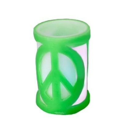Peace Sign Color Changing LED Wax Candles, Large, Lot of 12