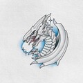 Tattoo design: Blue Eyes White Dragon