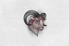 Tattoo design: Goat