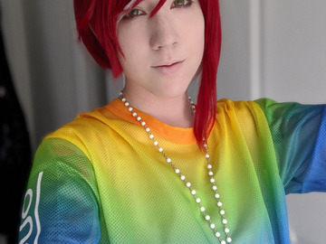 Selling with online payment: Short Red and White Wig (Natsume Sakasaki/Ensemble Stars)