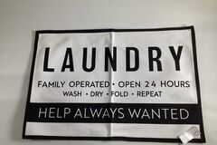 Comprar ahora: White Black Laundry Rug 24x16 50 QTY NEW! NWT
