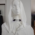 Selling with online payment: Adult White Gown with Hooded Cape Halloween Costume