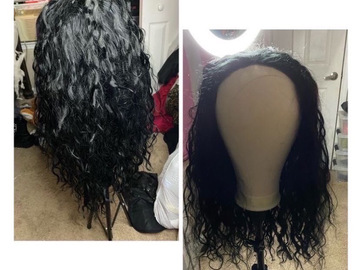 Selling with online payment: Black Lacefront Wig