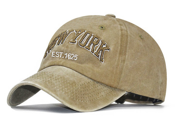 Buy Now: (70) Embroidery NY Washed Cotton Baseball Hats MSRP $1,750.00