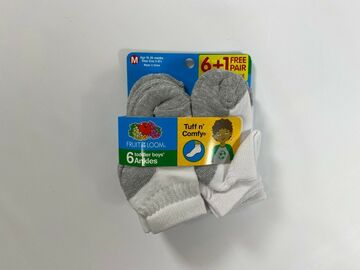 Buy Now: Fruit of the Loom Toddler White Ankle Socks 18-36M 50 QTY NEW!