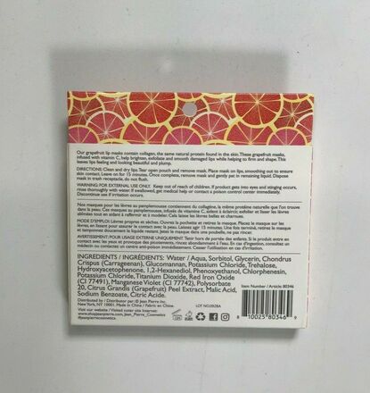 Jean Pierre Grapefruit Brightening & Exfoliating Lip Mask 25 QTY 