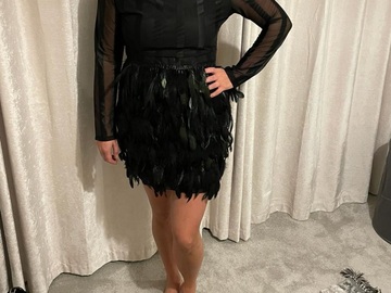 For Sale: Black Feather Dress 