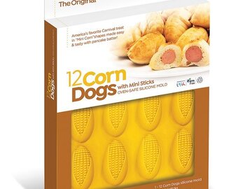 Liquidation & Wholesale Lot: Mobi Corn Dogs Silicone Mold for 12 Mini Corn Dogs, Lot of 24