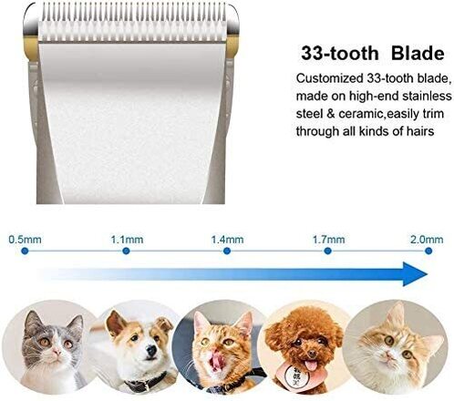 Rechargeable Low Noise Dog Pet Clippers Grooming Kit, Lot of 12