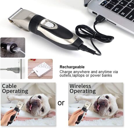 Rechargeable Low Noise Dog Pet Clippers Grooming Kit, Lot of 12