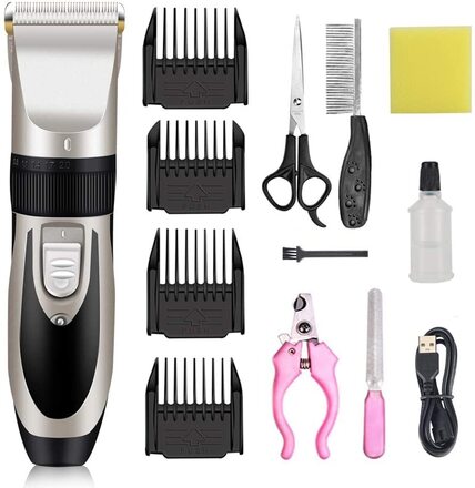 Rechargeable Low Noise Dog Pet Clippers Grooming Kit, Lot of 12
