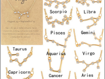 Buy Now: 180pcs Constellation Gold Necklace Ins Clavicle Chain