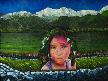 Sell Artworks: "Holi" Fête des couleurs au Népal
