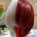 Selling with online payment: Red and white splitdyed todoroki wig w UA uniform 
