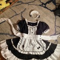 Selling with online payment: maid dress with bonnet and apron