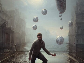 Selling: Man Escaping Bubble Invasion Nightmare