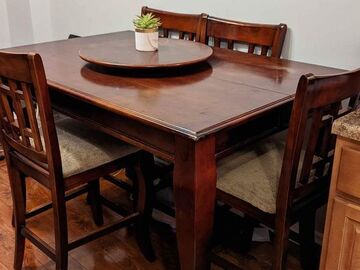 Selling: Cherry Wood Dining Table with 6 Chairs