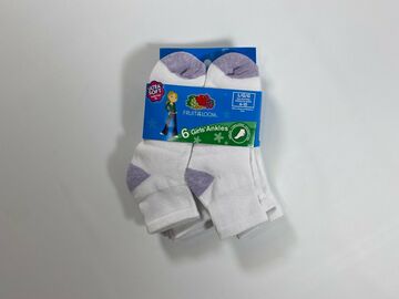 Comprar ahora: Girls Fruit of the Loom White Soft Ankle Socks Large 20 QTY NEW!