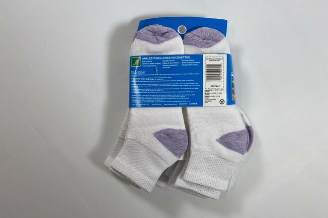Girls Fruit of the Loom White Soft Ankle Socks Large 20 QTY NEW!