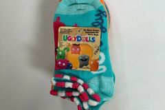 Buy Now: Girls Ugly Dolls Multicolor No Show Socks Small 20 QTY NEW!