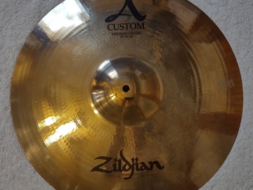 Selling with online payment: Zildjian A Custom 18" Medium Crash Cymbal 