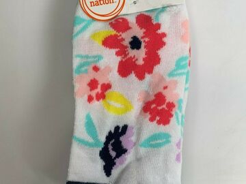Buy Now: Wonder Nation Floral Butterfly Multicolor Socks Large 20 QTY NEW!