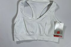 Bulk Lots: Womens Hanes Sport White Sports Bra Small 20 QTY NEW!