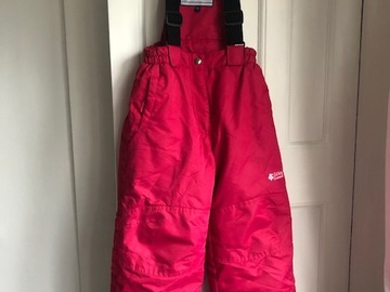 Selling Now: White Summit ski salopettes - red
