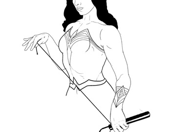Tattoo design: DC - Wonder Woman/Betty Page