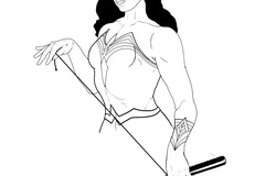 Tattoo design: DC - Wonder Woman/Betty Page