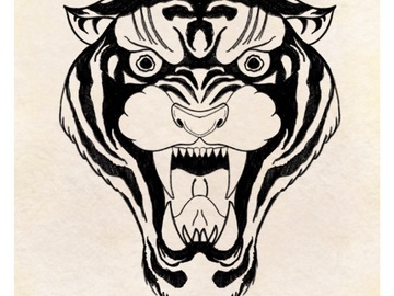 Tattoo design: Tiger Head