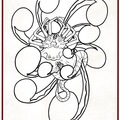 Tattoo design: Chrysanthemum Facehugger