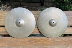 Selling with online payment: $389 obo 1950s Zildjian 15" Paper Thin Hi Hats 948 & 1010 g
