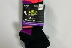 Bulk Lots: Womens Athletic Works Multicolor Lowcut Socks 30 QTY NEW!