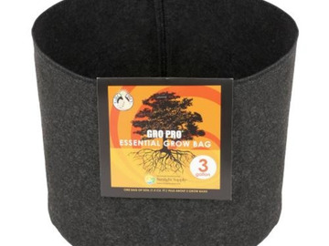 Post Now: Gro Pro Essential Round Fabric Pot - Black 3 Gallon