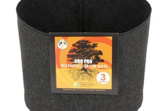  : Gro Pro Essential Round Fabric Pot - Black 3 Gallon
